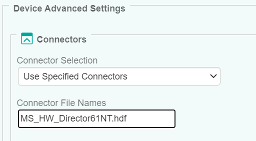 Specifying the Connector File Name to monitor IBM xSeries Windows servers