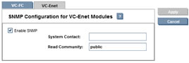 Enabling SNMP for VC-Enet Modules