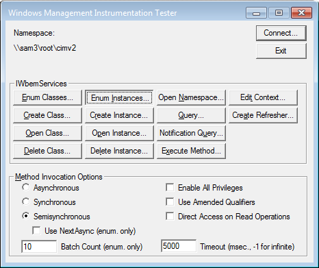 Monitoring Studio KM for PATROL - Monitoring Windows Performance Counters - wbemtest interface
