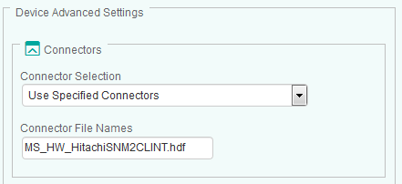 Specifying the Connector File Name to monitor Hitachi AMS and HUS