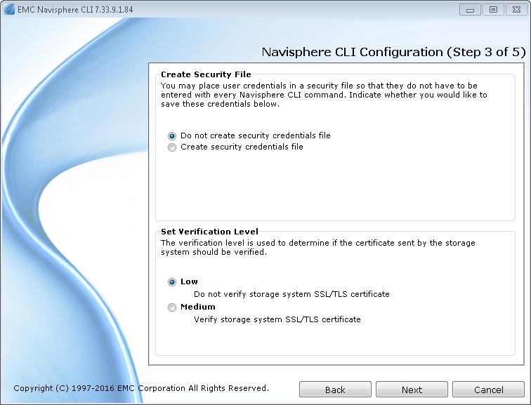 Installing the Navisphere CLI Utility - Configuration Steps