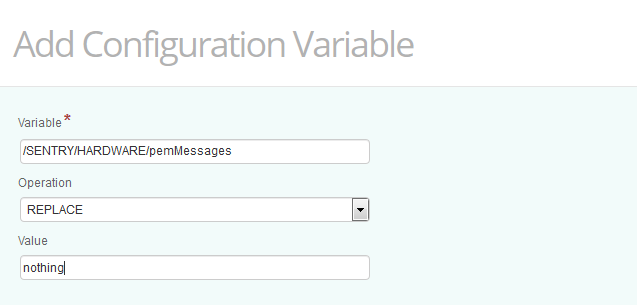 
Figure 3 - Configuring the pemMessages variable in TrueSight