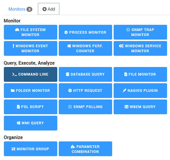 Adding the Command Line Monitor