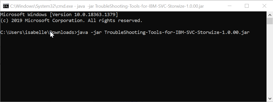 Running the IBM SVC-Storwize troubleshooting tool