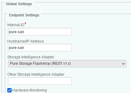 Specify the correct Storage Intelligence Adapter in TrueSight Operations Management