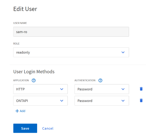 NetAppONTAP - Creating User