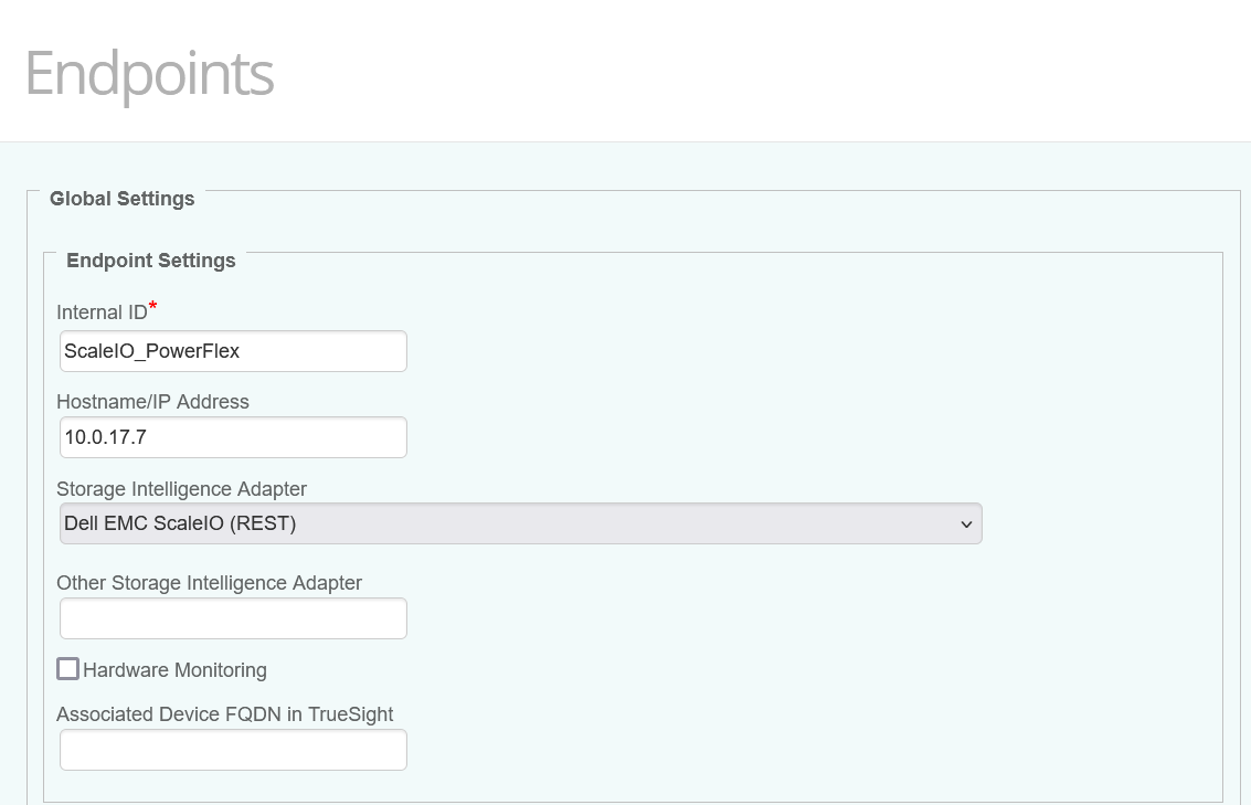 Dell EMC ScaleIO/PowerFlex - Configuring the Endpoint Global Settings