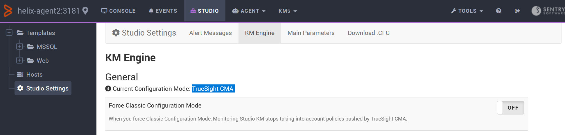 KM Configuration Mode