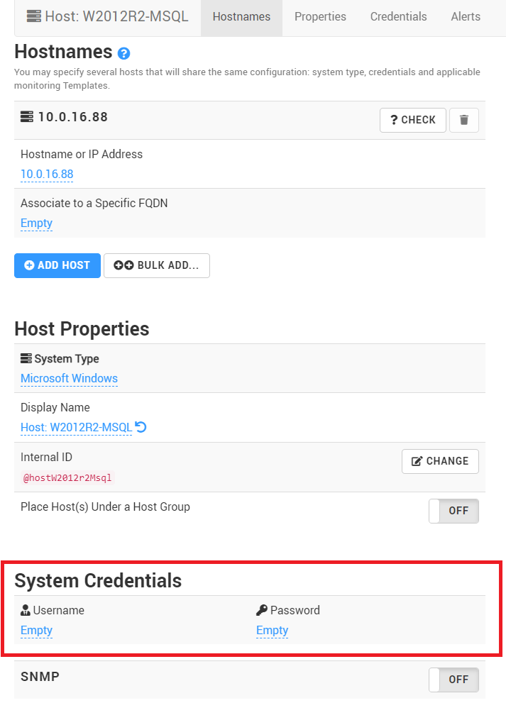 MSX - Host Configuration