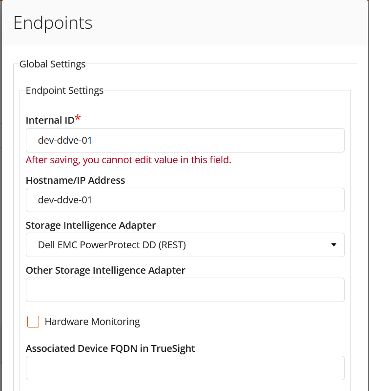 Dell EMC Unity - Configuring the Endpoint Global Settings