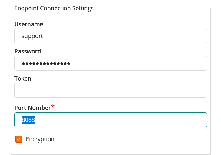 Huawei OceanStor - Configuring the Endpoint Connection Settings