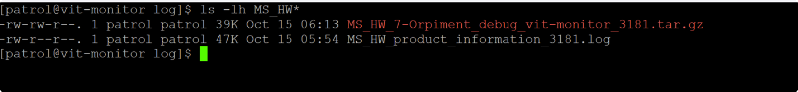 Debug file generated